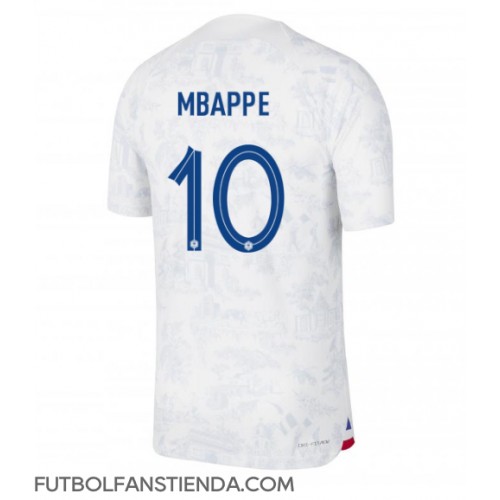 Francia Kylian Mbappe #10 Segunda Equipación Mundial 2022 Manga Corta